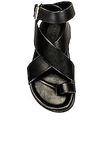 A.EMERY Jalen Sandal in Black, view 4, click to view large image.