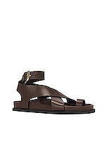 A.EMERY Jalen Sandal in Walnut, view 2, click to view large image.