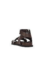 A.EMERY Jalen Sandal in Walnut, view 3, click to view large image.