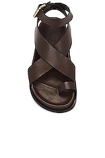 A.EMERY Jalen Sandal in Walnut, view 4, click to view large image.