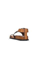 A.EMERY Dula Sandal in Deep Tan, view 3, click to view large image.