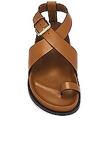 A.EMERY Dula Sandal in Deep Tan, view 4, click to view large image.