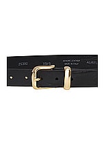 AUREUM Gold Tip Belt in Black, view 2, click to view large image.