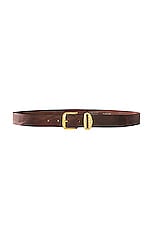 AUREUM Brown &amp; Gold French Rope Belt in Brown, view 1, click to view large image.