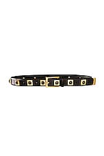 AUREUM Black Studded Belt in Black, view 1, click to view large image.