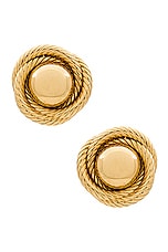 AUREUM Naomi Earrings in Gold, view 1, click to view large image.