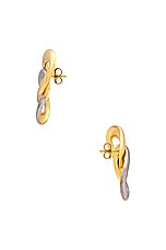 AUREUM Blair Earrings in Two Tone, view 2, click to view large image.