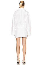 AEXAE Cotton Shirt Dress in White, view 3, click to view large image.