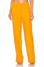 AEXAE Soft Touch High Rise Pant in Orange, view 1, click to view large image.