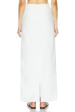 AEXAE Linen Column Maxi Skirt in White, view 3, click to view large image.