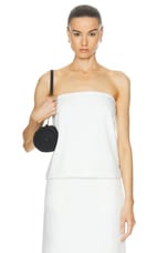 AEXAE Linen Column Bandeau Top in White, view 1, click to view large image.