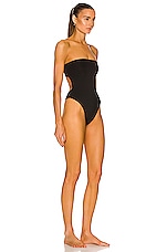 AEXAE Bandeau Swimsuit in Black, view 2, click to view large image.