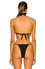 AEXAE Halter Neck Bikini Top in Black, view 3, click to view large image.