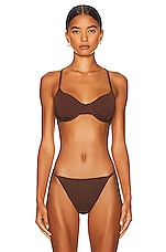 AEXAE Bralette Bikini Top in Brown, view 1, click to view large image.