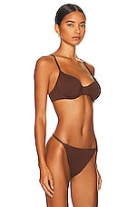 AEXAE Bralette Bikini Top in Brown, view 2, click to view large image.