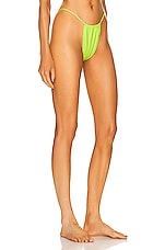AEXAE Gathered Bikini Bottom in Yellow, view 2, click to view large image.