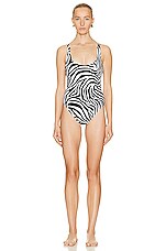 AEXAE Classic One Piece Swimsuit in Zebra, view 1, click to view large image.
