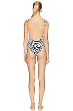 AEXAE Classic One Piece Swimsuit in Zebra, view 3, click to view large image.