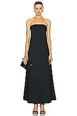 AEXAE Column Maxi Dress in Black, view 1, click to view large image.