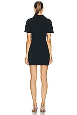 AEXAE Technical Polo Mini Dress in Black, view 3, click to view large image.