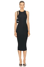 AEXAE Tank Midi Dress in Black, view 1, click to view large image.