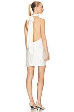 AEXAE Silk Mini Dress in White, view 1, click to view large image.