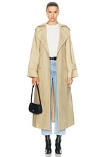 AEXAE Trench Coat in Beige, view 1, click to view large image.
