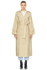 AEXAE Trench Coat in Beige, view 2, click to view large image.