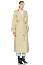 AEXAE Trench Coat in Beige, view 3, click to view large image.