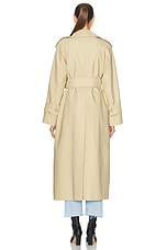 AEXAE Trench Coat in Beige, view 4, click to view large image.