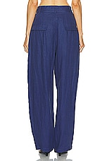 AEXAE High Rise Trouser in Navy, view 3, click to view large image.