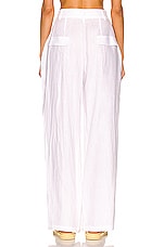 AEXAE Linen Trousers in White, view 3, click to view large image.