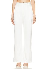 AEXAE Silk Trousers in White, view 1, click to view large image.