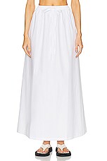AEXAE Utility Maxi Skirt in White, view 1, click to view large image.