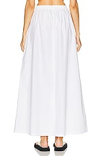 AEXAE Utility Maxi Skirt in White, view 3, click to view large image.