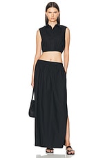 AEXAE Maxi Skirt in Black, view 4, click to view large image.