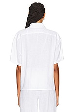 AEXAE Button Up Shirt in White, view 3, click to view large image.