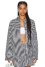 AEXAE Button Up Shirt in Stripe, view 1, click to view large image.