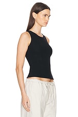 AEXAE Ribbed Top in Black, view 2, click to view large image.