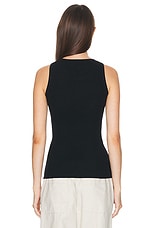 AEXAE Ribbed Top in Black, view 3, click to view large image.