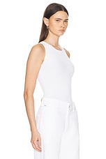 AEXAE Ribbed Top in White, view 2, click to view large image.
