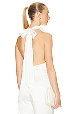 AEXAE Silk Top in White, view 1, click to view large image.
