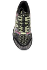 Asics US4-S Gel-Terrain Kiko Curation in Black & Neon Lime, view 4, click to view large image.