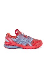 Asics US4-S Gel-Terrain Kiko Curation in Classic Red & Wood Crepe, view 1, click to view large image.