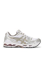 Asics GEL-KAYANO 14 Sneaker in White & Moonrock, view 1, click to view large image.