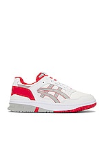 Asics Ex89 Sneaker in White & Classic Red, view 1, click to view large image.