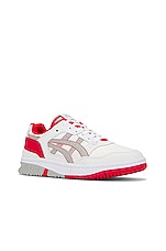 Asics Ex89 Sneaker in White & Classic Red, view 2, click to view large image.