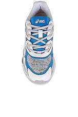 Asics Gel-nyc Sneaker in White & Dolphin Blue, view 4, click to view large image.