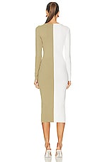 Atoir Saturn Dress in White & Shale Green, view 3, click to view large image.