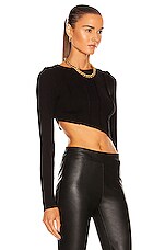 Atoir Constellation Crop Top in Black, view 2, click to view large image.